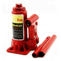 XtremepowerUS 2 Ton Portable Hydraulic Bottle Jack Stand Jack Lift Farm RV Truck Lifting Shop Equipment Red