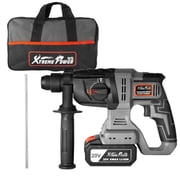 XtremepowerUS 20V Cordless SDS Plus Rotary Hammer Drill, Brushless 2.2J, 4400 BPM with 4.0Ah Battery, Charger & Carrying Bag