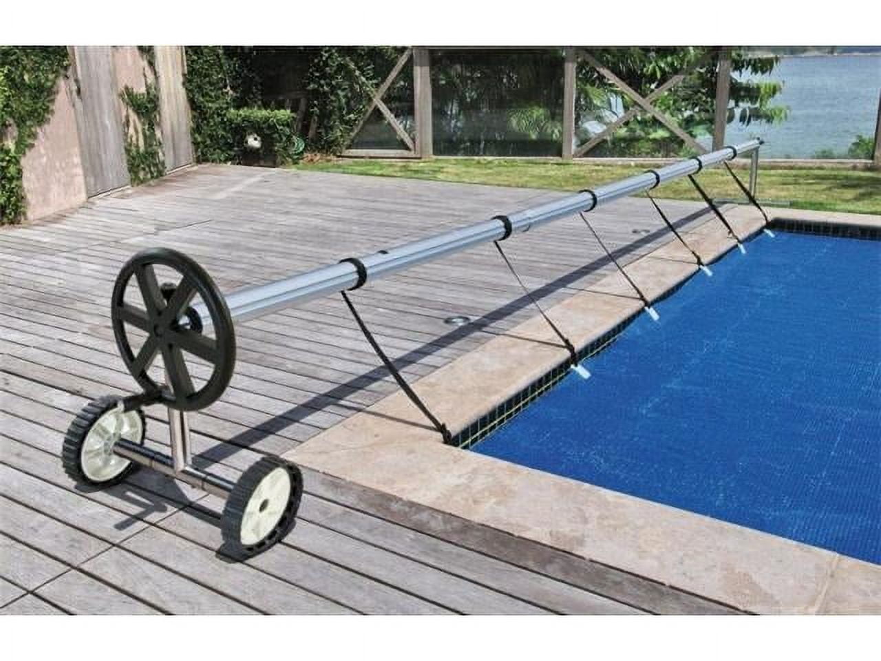XtremepowerUS 21ft Inground Swimming Pool Reel Cover Tube, Stainless Steel,  with 3.25 Tube Set