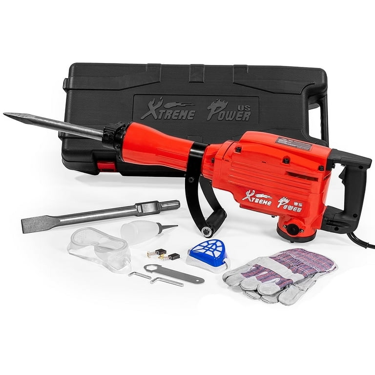 XtremepowerUS 2200W Electric Jack Hammer Concrete Demolition (2) Chisel Point Flat Bit with Carrying Case XtremepowerUS 2200W Electric Jack Hammer Concrete Demolition (2) Chisel Point Flat Bit with Carrying Case