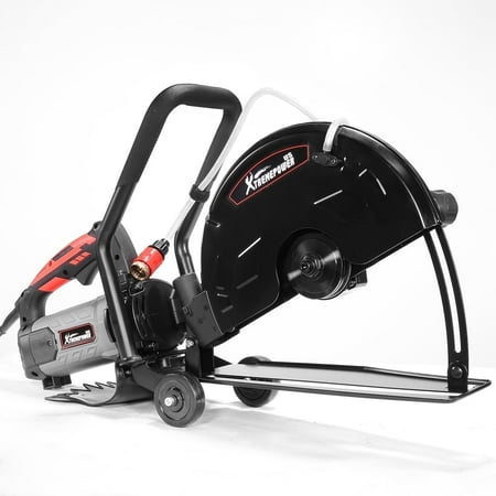 XtremepowerUS 26000W 14" Circular Saw Power Depth Cutter Wet/Dry Cutter Circular Blade w/ Guide Roller