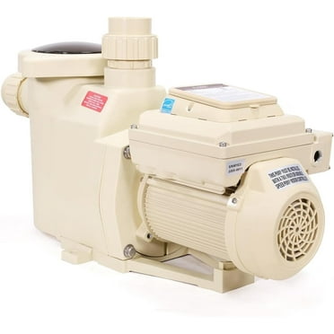 XtremepowerUS 2HP 7620 GPH High Flow, Variable Speed In-Ground & Above Ground Pool Pump, Energy Star Certified, With 1.5" & 2" Fitting Adapters Included, Large Strainer Basket, 230V