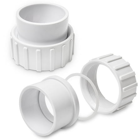 XtremepowerUS 2pc Union Fitting for Pool Pump, 2" NPT x 1.5" & 2" Slip PVC, 2 Pack