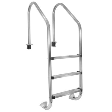 XtremepowerUS 3-Step Pool Ladder, For In-Ground Pools, Stainless Steel With Nonslip Design, Easy Assembly