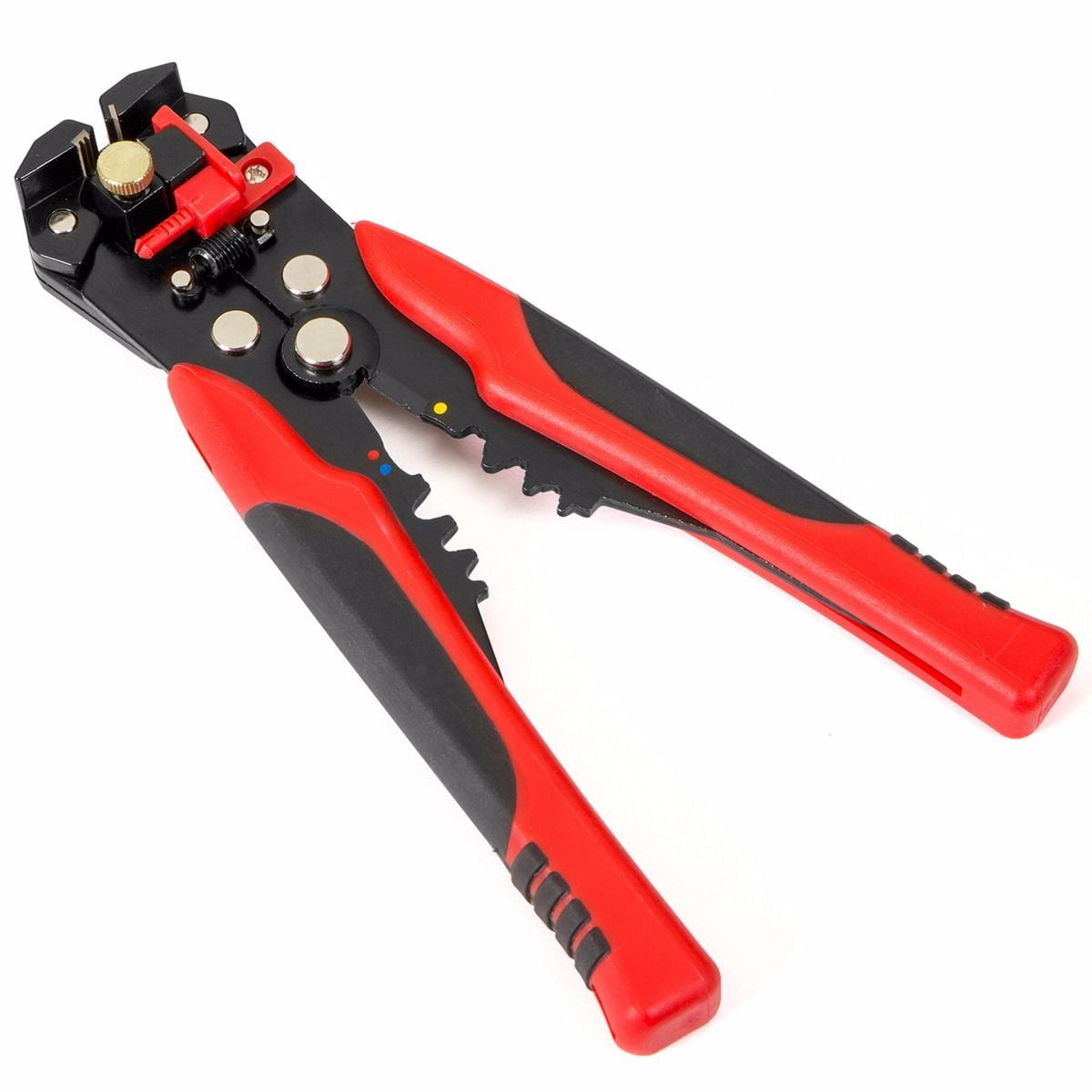 XtremepowerUS 3-in-1 Automatic Wire Stripper, Cutter, Crimping DIY, Self-Adjusting Wire Stripping Electrician Wire Stripper, Red