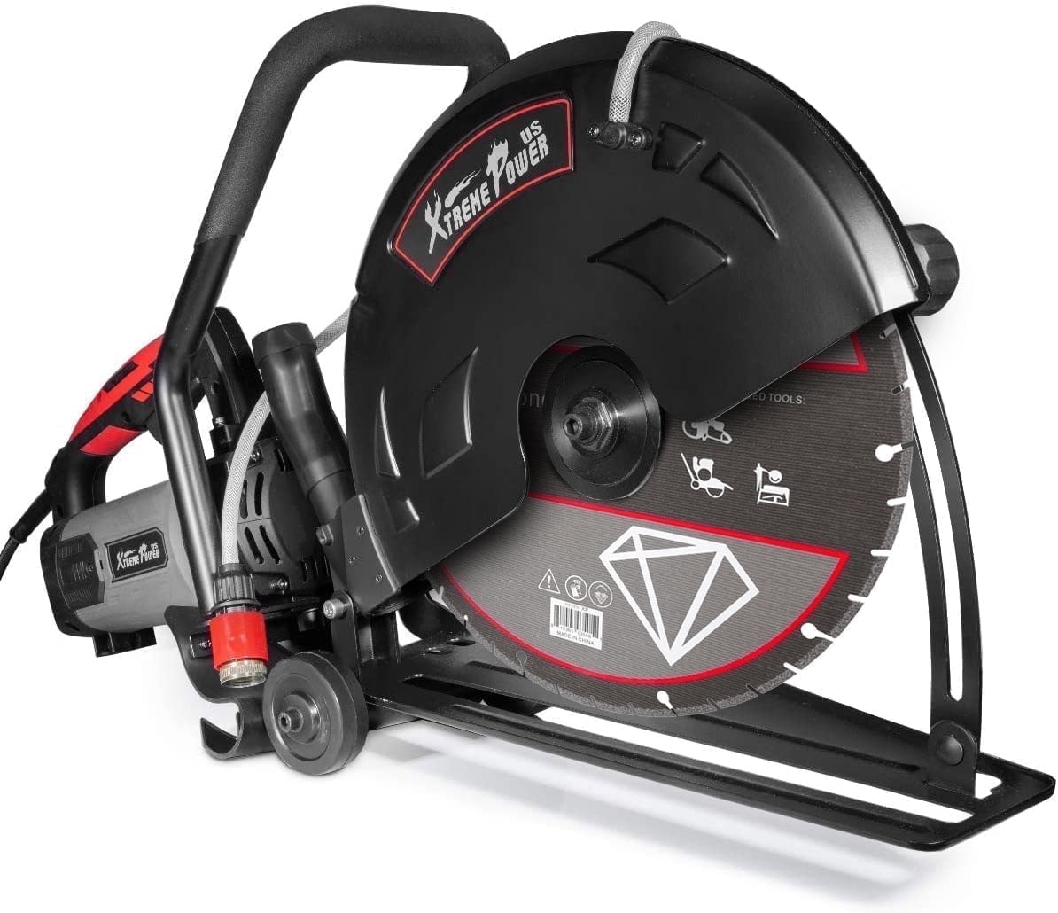 XtremepowerUS 16" Electric Concrete Saw, 3200W 20 Amp Wet/Dry Cut-Off Saw, 115V Masonry Cutter with Blade