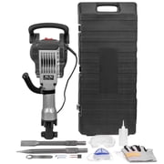XtremepowerUS 3600W Electric Demolition Jack Hammer, 1900 BPM Concrete Breaker with Point & Flat Chisel Set