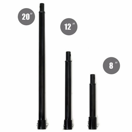 XtremepowerUS Earth Auger Extension Set (8", 12", 20" Length) For Gas Powered Auger Post Hole Digger, 3/4" Shaft