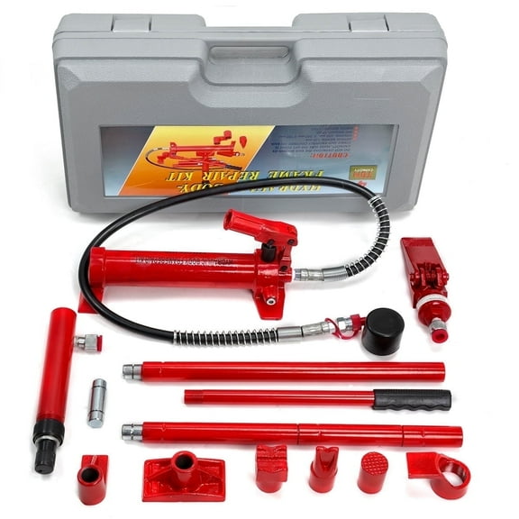 Stark USA 4 Ton Porta Power Kit, 1.2M (3'11') Oil Hose, Hydraulic Car Jack Ram Autobody Frame Repair Power Tools For Loadhandler Truck Bed Unloader Farm & Hydraulic Equipment Construction