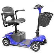 XtremepowerUS Mobility Scooters for Adults, 4 Wheel Powered Mobility Scooters, Folding Mobility Scooter Lightweight, Electric Scooter for Seniors 10 Mile Travel Range Blue
