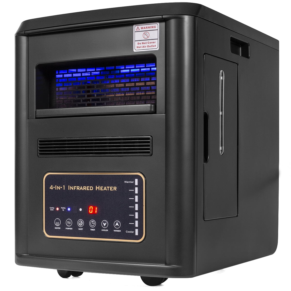 XtremepowerUS 4-in-1 All Season 1500W Quartz Infrared Heater Humidifier  Plasma Air Plasma Air purifier Quiet Electric Heater - Walmart.com
