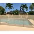 thumbnail image 1 of XtremepowerUS 4' x 12' ft Pool Fence See-Thru 5-Section Pool Fence Long Removable Child Safety Fence Barrier Pool Mesh Fence, Beige, 1 of 6