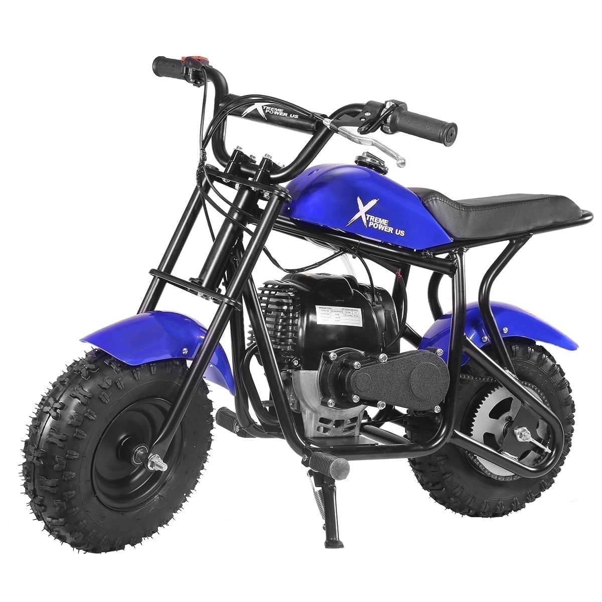 XtremepowerUS 40cc Gas Mini Dirt Bike, 4-Stroke Engine, Off-Road Ride-On Motorcycle, Ages 13+, Top Speed 20 mph, 165 lb Capacity, Blue
