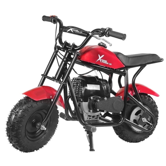 XtremepowerUS 40cc Gas Mini Dirt Bike, 4-Stroke Engine, Off-Road Ride-On Motorcycle for Ages 13+, Top Speed 20 mph, 165 lb Capacity, Red