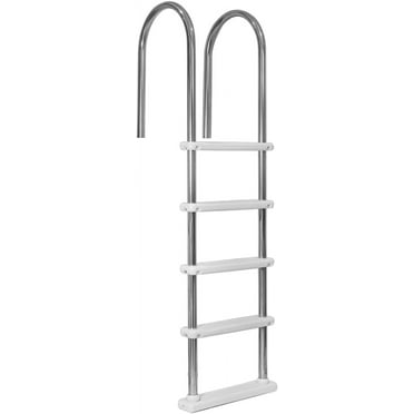 XtremepowerUS 5-Step Removable Dock Ladder, Pool Ladder, Stainless Steel With Nonslip Design
