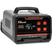 XtremepowerUS 75 Amp Battery Charger 12/24 Volt, Lead Acid Car Battery Charger, Automotive Jump Starter, Upgraded Trickle Charger, Battery Maintainer For Car, Truck, Motorcycle, Lawn Mower, Boat