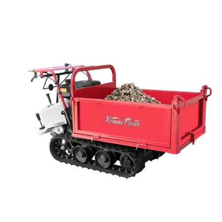 XtremepowerUS All-Terrain Track Gas Powered 4.0/850 lbs 7HP 212cc Wheelbarrow with Track Wheel