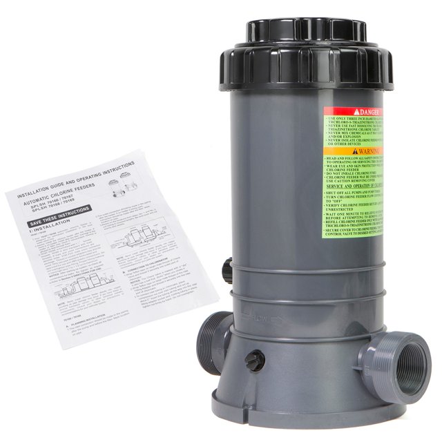 XtremepowerUS 9LB InGround Pool Inline Bromine Chlorine Chemical Feeder