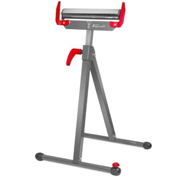XtremepowerUS Folding Roller Stand Height Adjustable, Heavy Duty 250LB Load Capacity, Outfeed Woodworking