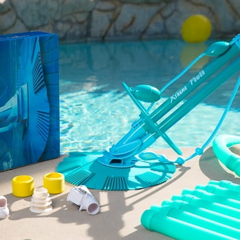 XtremepowerUS Automatic Suction Side Pool Cleaner, Creepy Crawler Pool Vacuum with Hose Set