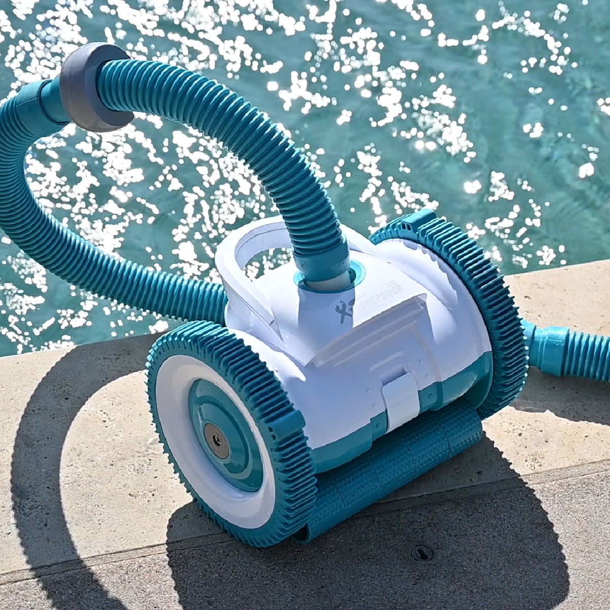 XtremepowerUS Compact 2 Wheel Pool Cleaner Suction, InGround Pool