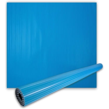 XtremepowerUS Stay-Put Swimming Pool Ladder Mat - Non-Slip, Wide Ribbed, Protective Pad, 36" x 36" , 0.125" Thick, Powder Blue, Protective Pool Ladder Pad Step Mat Swimming Pool Step Pad