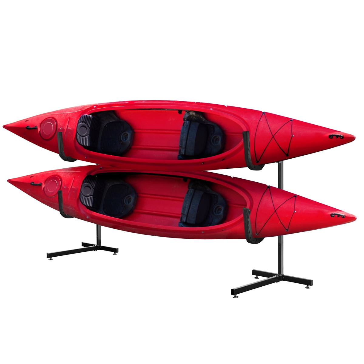 XtremepowerUS Freestanding Kayak Rack Heavy Duty Dual Kayak Storage