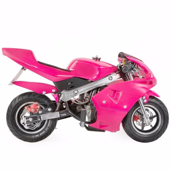 XtremepowerUS Gas Pocket Bike Motorcycle 40cc 4-stroke Engine, Pink
