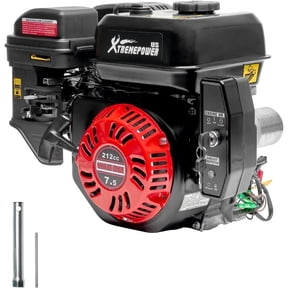 XtremepowerUS 212cc 7.5HP Gas Engine With Electric Start, EPA Approved Horizontal Shaft 4 Stroke OHV Gas Motor, Gas Powered Multi-Use Engine, Go Kart Engine, Log Splitter Engine