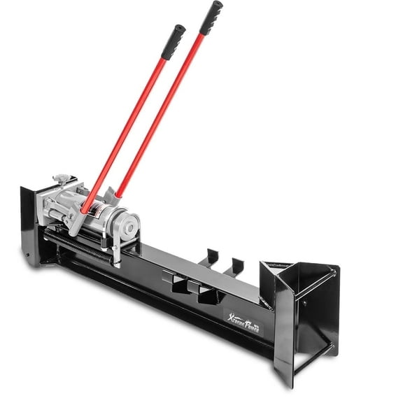 XtremepowerUS Hydraulic Log Splitter Manual 12 Ton Steel Beam - Wheeled Heavy Duty - 1 Pack