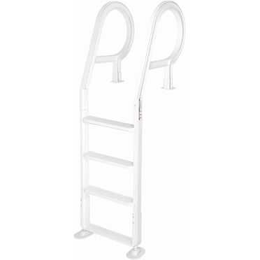 XtremepowerUS Above Ground Pool Ladder 54 Inch Adjustable Step Ladder for Swimming Pools