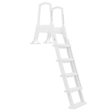 XtremepowerUS Heavy Duty Above Ground in-Pool Swimming Ladder, Incline Pool Step Adjustable to 54" High