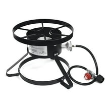 XtremepowerUS High-Pressure Outdoor Single Burner Stove Gas Propane Cooker w/ Regulator Hose Included