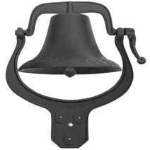 XtremepowerUS Large Cast Iron Farmhouse Dinner School Bell Vintage Antique Style -Black