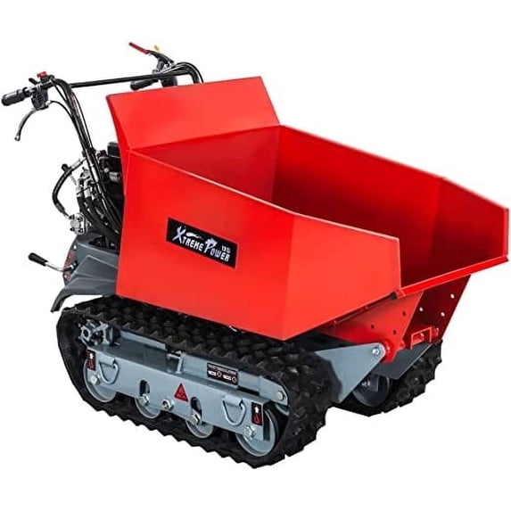 XtremepowerUS Track Barrow, 1100lb Loading Capacity, 6.5HP Kohler, Gas Powered Wheelbarrow