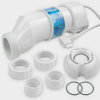 XtremepowerUS Universal Salt Cell Plate Up to 25,000 Gallons, Chlorination Salt Cell For In-Ground Swimming Pools, 25K Cell Plate With Temperature Sensor