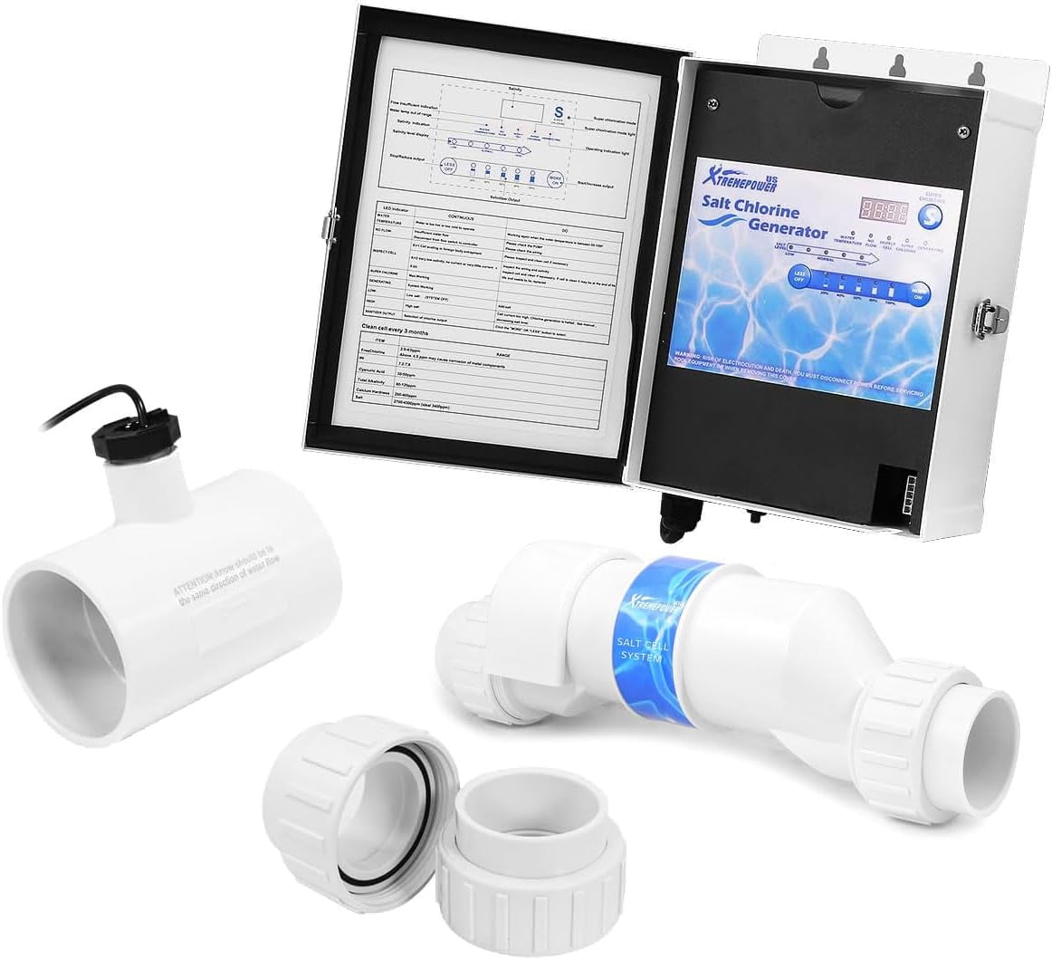 XtremepowerUS Salt Water Chlorine Generator System for Pools 40K