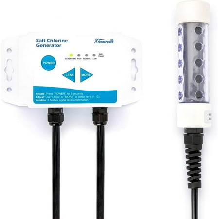 XtremepowerUS Saltwater Chlorine Generation System for Spas & Hot Tubs, Up to 3,000 Gallons, Chemical-Free, Converts Any Spa To Saltwater System, Drop In System