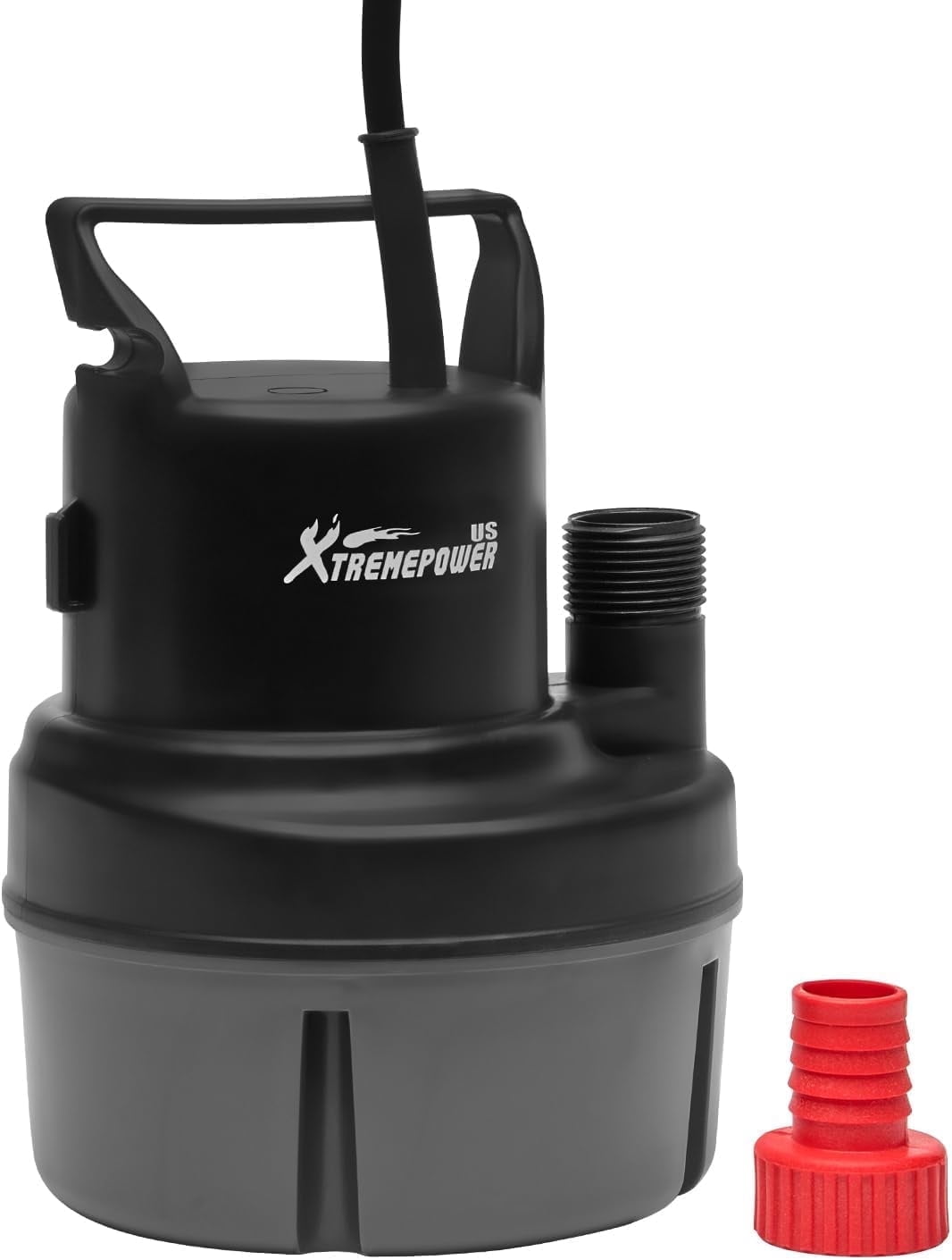 XtremepowerUS 1100 GPH Submersible Utility Pump, 1/6 HP Thermoplastic Water Removal Pump with 10 ft Power Cord, 17 ft Max Lift for Pool, Pond, Basement & Flooded Areas