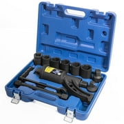 XtremepowerUS Lug Nut Torque Multiplier Wrench Set, Labor Saving Heavy Duty Wheel Wrench with 8-Piece Cr-V Sockets & Carrying Case for Semi Trucks