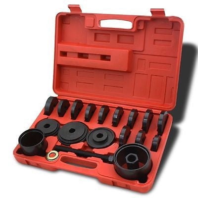 XtremepowerUS Universal 19pcs Bearing Install and Removal Tool Kit FWD Hub Master Wheel Set Axle w/ Storage Case