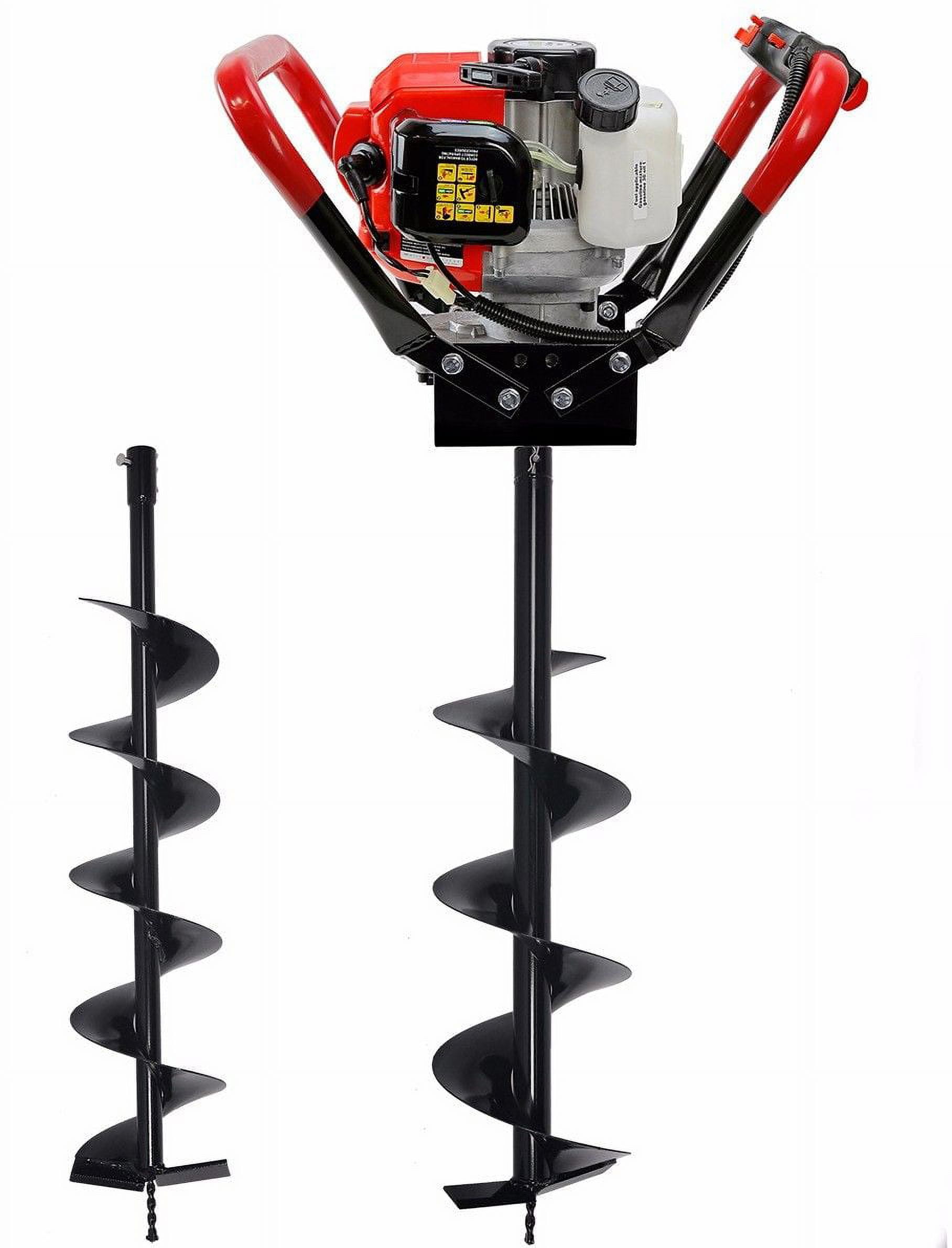 XtremepowerUS VType 55cc Earth Post Hole Digger Auger Machine with (4
