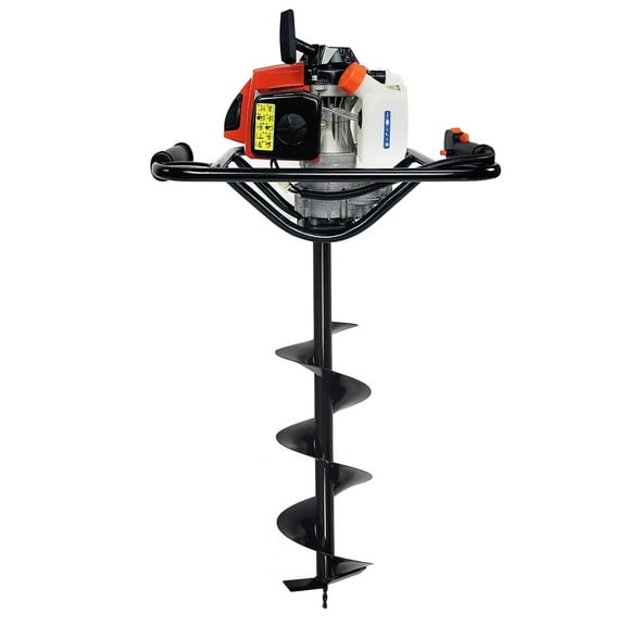 XtremepowerUS 63cc Gas Powered Auger Post Hole Digger With 8" Bit, EPA Approved 2 Stroke Motor, 3/4" Shaft