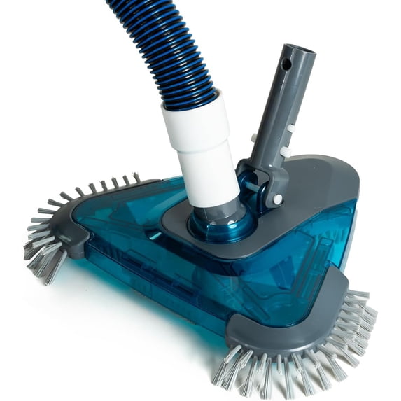 XtremepowerUS Weighted Triangle Pool Vacuum Head with Side Brushes, Fits 1.25" & 1.5" Hoses and 1.25" Pool Poles