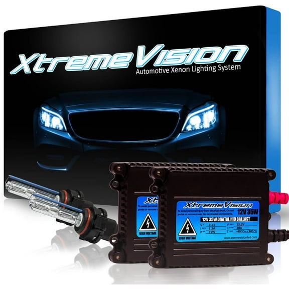 Xtremevision 35W DC Xenon Bundle with Slim Ballast 1 Pair and 5202/12086 10000K - 10K Dark Blue Xenon Bulbs 1 Pair