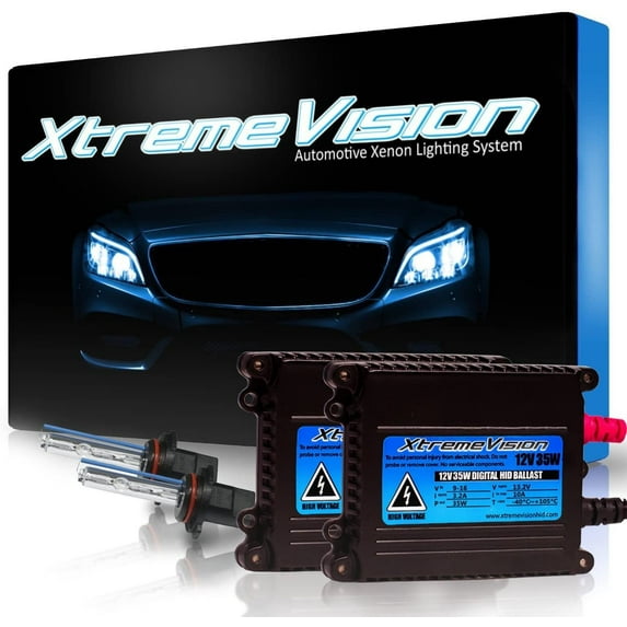 Xtremevision 35W DC Xenon Bundle with Slim Ballast 1 Pair and 9005 5000K - 5K Bright White Xenon Bulb 1 Pair