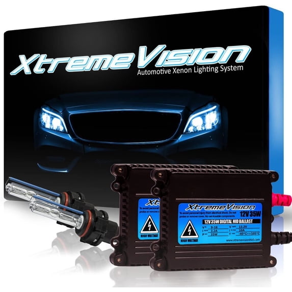 Xtremevision 35W Xenon Bundle with Slim Ballast 1 Pair and 5202/12086 5000K - 5K Bright White Xenon Bulbs 1 Pair