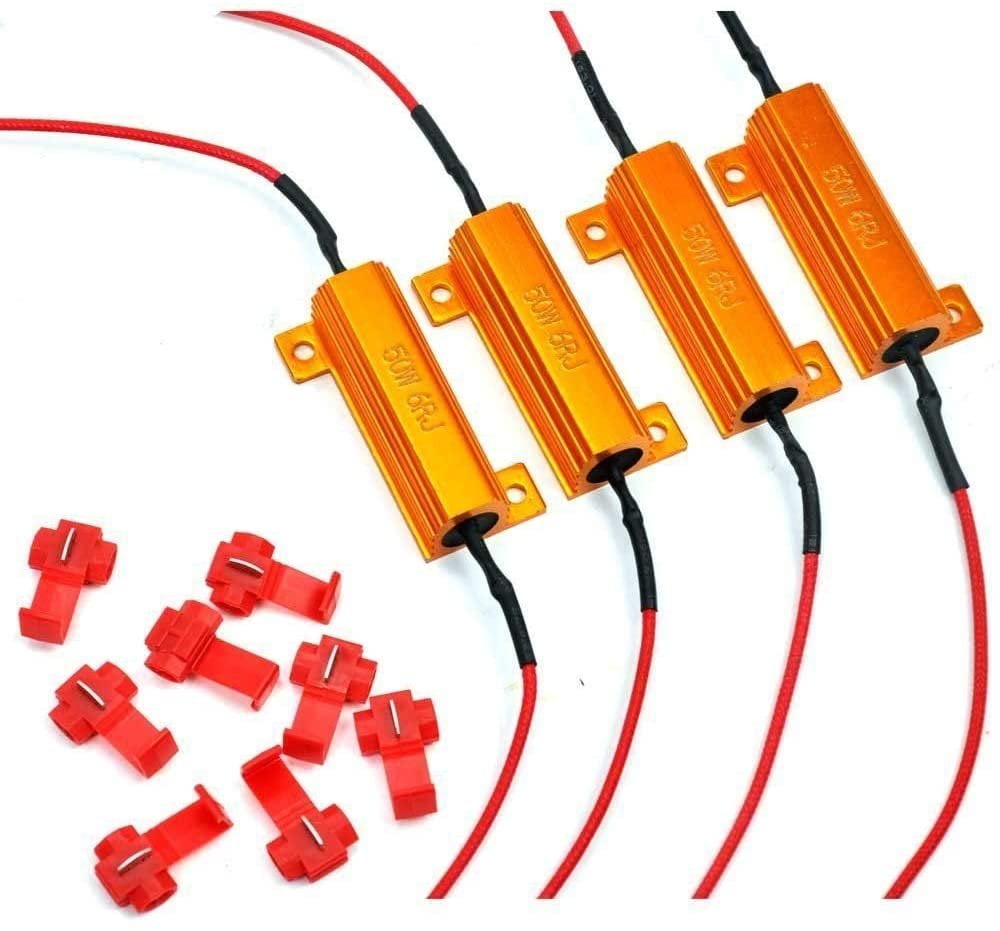 4 Resistenze Da 50W 8 Ohm Per Frecce LED Auto - Elimina Lampeggio Rapido Con Clip Di Collegamento - Foto 14