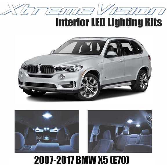 Xtremevision Interior LED for BMW X5 (E70) 2007-2017 (20 Pieces) Cool White Interior LED Kit + Installation Tool