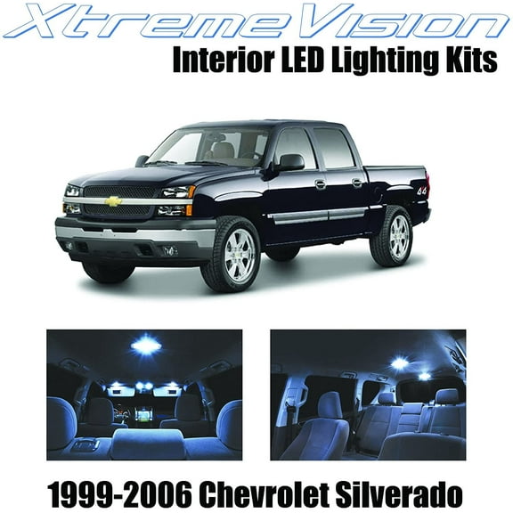 Xtremevision Interior LED for Chevy Silverado 1999-2006 13 Pieces Cool White Interior LED Kit + Installation Tool